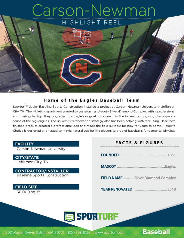 Carson-Newman University Baseball Field Turf | SporTurf